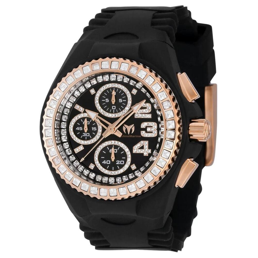 NWT TechnoMarine TM-121200 Cruise | Chronograph | Black | Women's Watch